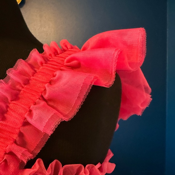 Pink Ruffled Maternity Dress - Picture 3 of 5